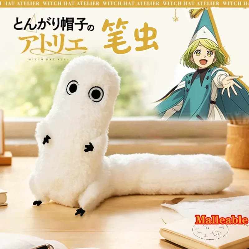 Witch Hat Atelier Fudeworm Plush Toys Doll Fluffy Shapeable Cute Stuffed Toy Anime Merchandise Anime Fans Home Decor Collection