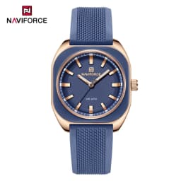 NAVIFORCE Classic Fashion Soft Silicone Strap Watch for Women Simple Casual Quartz Female Bracelet Waterproof Ladies Wristwatch