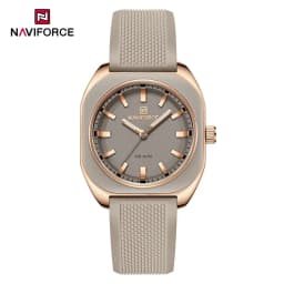 NAVIFORCE Classic Fashion Soft Silicone Strap Watch for Women Simple Casual Quartz Female Bracelet Waterproof Ladies Wristwatch