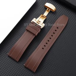 18mm 20mm 22mm 24mm Silicone Watch Strap for Omega for Roelx for Huawei Quick Release Belt Fold Clasp Waterproof Rubber Bracelet