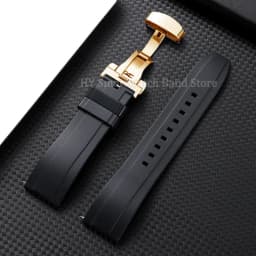 18mm 20mm 22mm 24mm Silicone Watch Strap for Omega for Roelx for Huawei Quick Release Belt Fold Clasp Waterproof Rubber Bracelet
