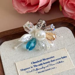 Korean Beaded Flower Shoe Charms Clear Crystal Jelly Shoes DIY Accessories Removable Clips for Sneakers Flats Sweet Decorations