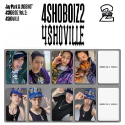 4PCS Kpop New Boy Group LNGSHOT New Album "4SHOBOIZ Vol.2 4SHOVILLE" Music Card OHYUL LOUIS RYUL WOOJIN Small Cards Photocards