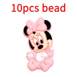 10pcs Silicone Cartoon Bead Baby Pacifier Bead Pacifier Chain Accessories Ornaments
