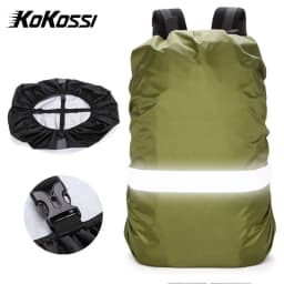 KoKossi 1PCS Double Buckle Reflective Rain Cover 20-60L Raincover Waterproof Backpack Rain Cover Outdoor Camping Cycling Hiking