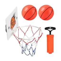 Wall Mounted Mini Basketball Hoop with Balls, Suction Cup Indoor Sports Toy for Kids