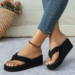Women Slippers 2024 New Summer Casual Flip Flop Platform Slippers Fashion Outdoor Beach Shoes Comfort Simple Style Flats Slides