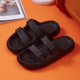 Buckle Thick Platform Cloud Slippers Women Fashion Soft Sole Pillow Slides Sandals Woman 2023 Summer Non Slip Beach Flip Flops