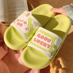 Thick Sole Women Slippers Personality Animals Design Slides Bathroom Beach Indoor Sandals Summer Couple Shoes