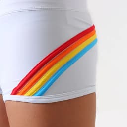 2026Foreign trade cross-border men's new three-dimensional rainbow boxer swimming trunks with cup swimming boxers men's UXH247-1