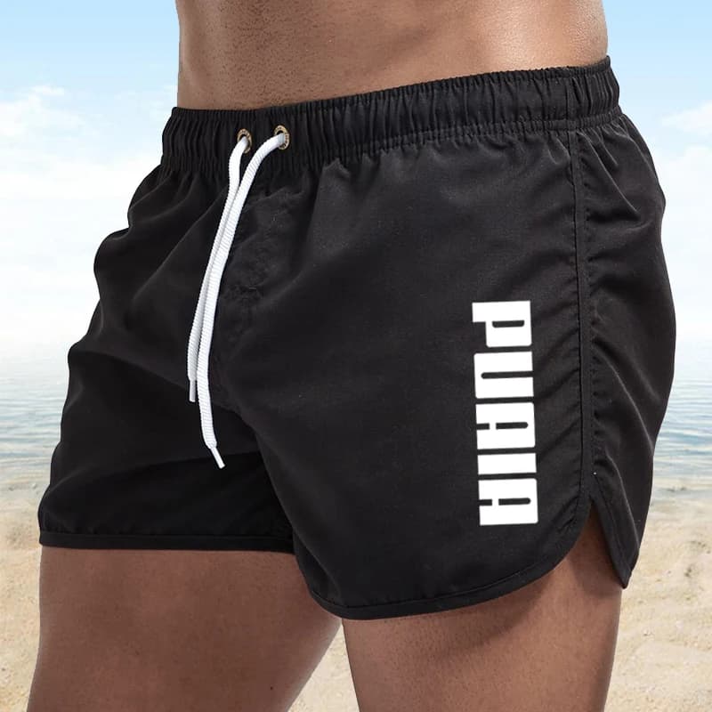 New Summer Hot Swimmers, Gym Running Shorts, Men's Beach Wear, Luxury Beach Shorts, Quick Drying