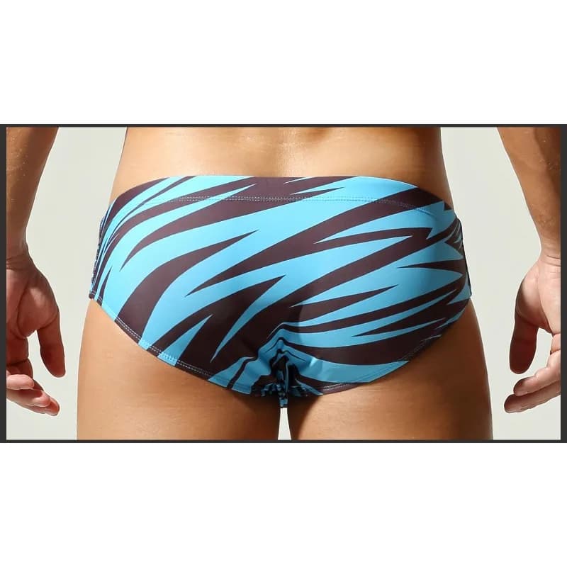 2026New men's swimming trunks training youth seaside beach swimming trunks low waist lace-up 26090