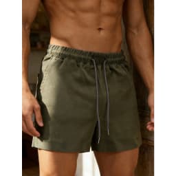FGKKS Men Shorts Fashion New Basic Beach Solid Color Board Shorts Male Bermuda Casual Pure Cotton Comfortable