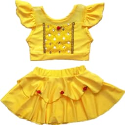 Princess Girl Swimsuits Cute Design Kids Beach Wear Size 100-150 Children Summer Swimwear
