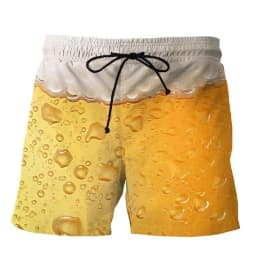 3D Print Funny Beer Beach Shorts For Men Hip Hop Cool Oversized Short Pants Summer Fashion Casual Swim Trunks Male Clothing