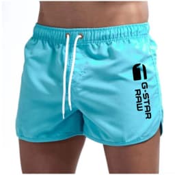 Summer Shorts Men Fast Drying Swim Breathable Net Surf Beach Pants Men'S Fitness Elastic Waist