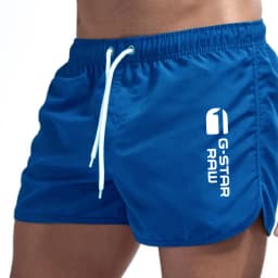 Summer Shorts Men Fast Drying Swim Breathable Net Surf Beach Pants Men'S Fitness Elastic Waist