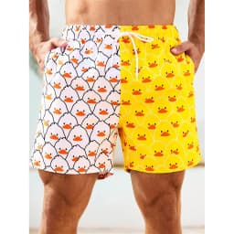 Retro Polka Dot Design Beach Shorts Men's Clothing 3D Print Flowers Holiday Summer Casual Loose Short Summer Board Shorts