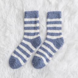Socks Women Striped Fluffy Coral Velvet Thick Warm Winter Socks Girls Indoor Floor Towel Sock Breathable Woman Cute Soks Meias
