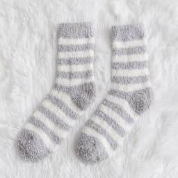Socks Women Striped Fluffy Coral Velvet Thick Warm Winter Socks Girls Indoor Floor Towel Sock Breathable Woman Cute Soks Meias