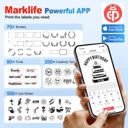 P50 Marklife 20-50mm Thermal Label Printer Protable Bluetooth Wireless Self-Adhesive Printer Tag Price Machine for Office School