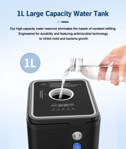 Suyzeko H2 Inhaler 200ML:Pure Hydrogen Water Generator Wodoru,Inhalator Wodorowy,Home Care Wellness,Free Portable Carry Bag