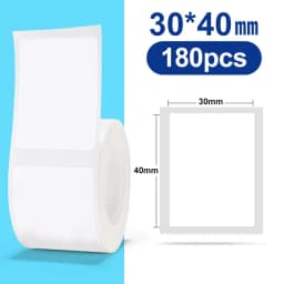 Niimbot Official Label Paper Roll Round White Transparent Sticker Paper Rolls for B21 B1 B203 Label Machine Printer
