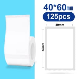 Niimbot Official Label Paper Roll Round White Transparent Sticker Paper Rolls for B21 B1 B203 Label Machine Printer