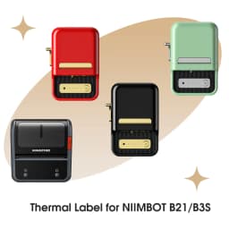 Niimbot Official Label Paper Roll Round White Transparent Sticker Paper Rolls for B21 B1 B203 Label Machine Printer