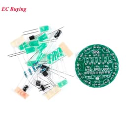 5Pcs/1pc LED Water Light LED Round Water Light Production Kit for Skill Training Soldering Practice Parts Diy Electronic Kit Set