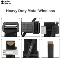 Metal Tourniquet, 3 X 95CM, Metal Turnstile, Rhino Rescue Tactical Combat Rotating Medical Emergency Strap, Trauma IFAK Gear