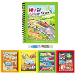 1pc Reusable Water Drawing Book Magic Water Book Mess-Free Magic Painting Pad with Refillable Water Pen Learning Education Toy