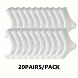 10/20 Pair Men Women Anti Odor Knitted Mid Tube Socks Suitable All Seasons Sweat Absorbing Breathable Couples Casual Sports Sock