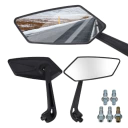 YOSOLO Motorcycle Rearview Mirrors For Cafe Racer Universal Black Motorcycle Accessories Side Mirrors