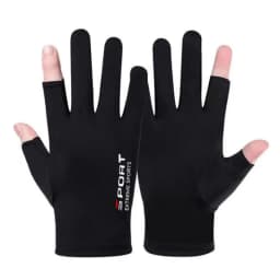 1 Pair Summer Breathable Men's Gloves Ice Silk Sun Proction Motorcycle Driving Glove Full Finger Moto Bike Gloves Cycling Glove