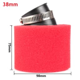 Black and Red Foam Air Filter 35mm 38mm 42mm 45mm 48mm 50mm 60mm Sponge Cleaner Moped Scooter Dirt Pit Bike Motorcycle