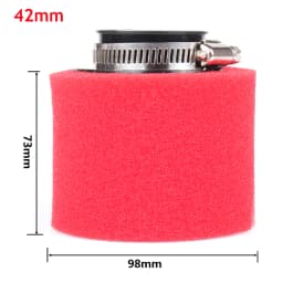 Black and Red Foam Air Filter 35mm 38mm 42mm 45mm 48mm 50mm 60mm Sponge Cleaner Moped Scooter Dirt Pit Bike Motorcycle