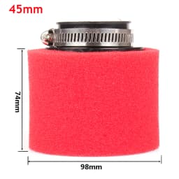 Black and Red Foam Air Filter 35mm 38mm 42mm 45mm 48mm 50mm 60mm Sponge Cleaner Moped Scooter Dirt Pit Bike Motorcycle