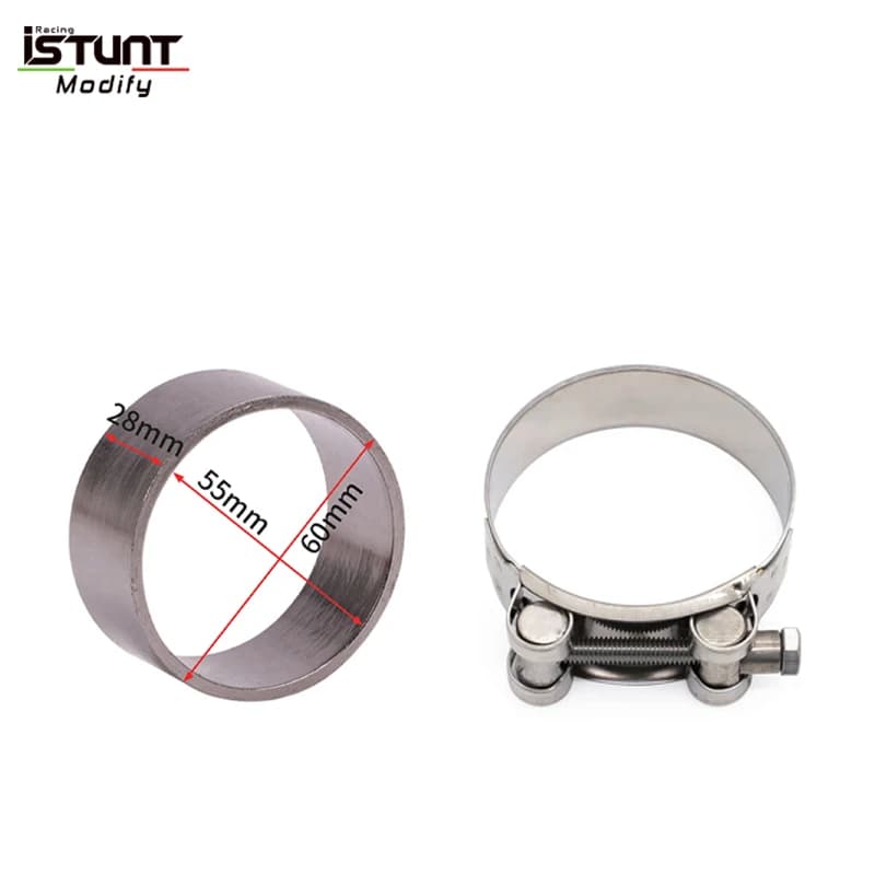 For Suzuki Bandit GSF600 GSF650 GSF1200 GSF1250 GSF 600 650 1200 1250 Motorcycle Exhaust pipe Clamp & COLLECTOR BOX Gasket Seal