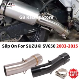 Motorcycle Exhaust Modified 51mm Muffler Moto Escape Moto Connecting Middle Link Pipe Slip On For SUZUKI SV650 SV 650 2003-2015