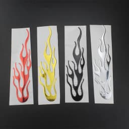 Universal Motorcycle 3D Flame Fire Reflective Sticker Vinyl Decal Touring Atv Scooter Off-road