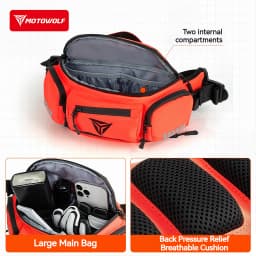 Motowolf Waterproof Motorcycle Waist Bag Multifunctional Outdoor Motocross Cycling Pack Anti-Splash Premium Oxford Cloth