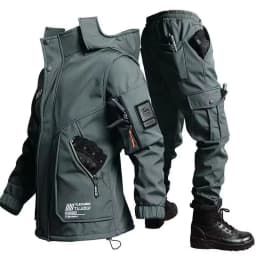 2025 Men'S Motorcycle Jacket With Autumn And Winter Velvet Training Set Anti-Wear Waterproof Cold Resistant Jacket Holiday Gifts