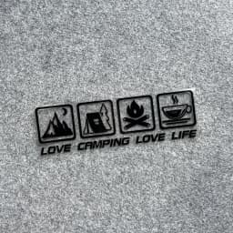 CANPING LOVE LIFE Camping Car Stickers Wilderness Campfire Adventure Motorcycle Body Decoration Stickers Coffee Waterproof