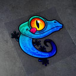 1PC Colorful Gecko Motorcycle Stickers Waterproof for Motorbike DIY Scooter Body Helmet Box Car Window Universal Vinyl Decals