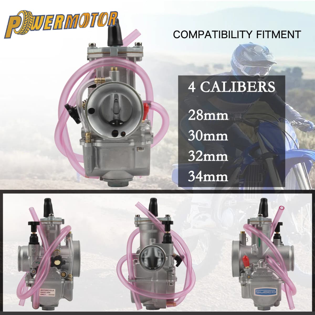 For Keihin PWK 28 30 32 34 mm Motorcycle Flat Curtain Carburetor For Scooter 2T 4T ATV Dirt Bike Enduro Motocross Accessories