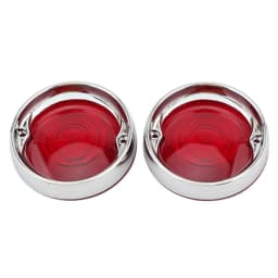 Deep Dish Turn Signal Lenses Bezels Trim Ring Flat Chrome For Harley Road Glide Road King Electra Tour Glide Heritage 1986-2021