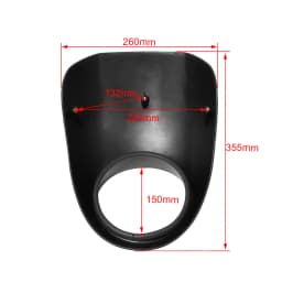 Motorcycle Black Headlight Grill Fairing Cover ABS Plastic Windshield For Harley 883 1200 Front Fork Mount Dyna Sportster XLCH