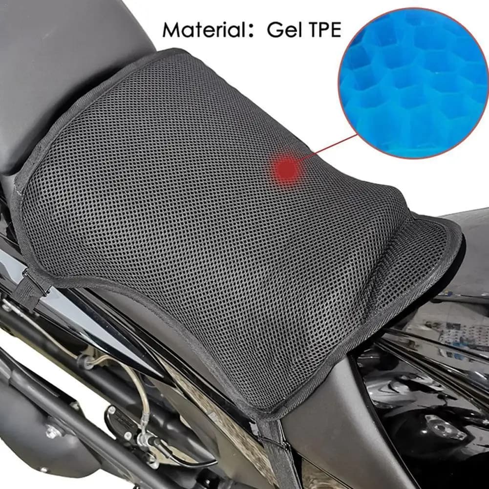 Motorcycle Gel Seat Cushion Anti-Slip Heat Insulation Blow Air Cushion Breathable Relief Four Season Motorcycle Pad 