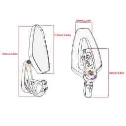 1 Pair 7/8" 22mm Motorcycle Aluminum Bar End Side Rearview Mirror Universal Motorbike Bike Handlebar Rear View Mirrors For Honda
